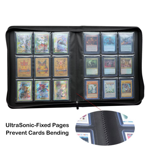 9 Pockets PU Leather Photo Albums Yu-Gi-Oh Top Loader Binder Premium Pokémon Trading Toploader Card Binder