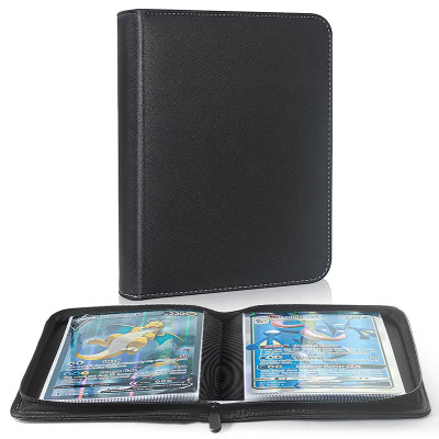 Pokemon Jumbo Card Binder Single Pocket PU Leather Photo Album for Trading Cards for Baseball Game & Jumbo Cards Collection