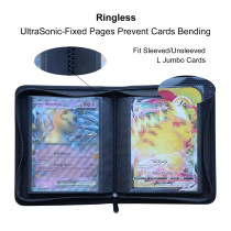 Pokemon Jumbo Card Binder Single Pocket PU Leather Photo Album for Trading Cards for Baseball Game & Jumbo Cards Collection