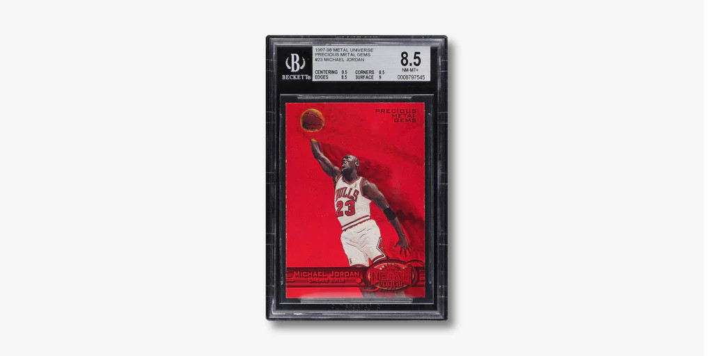 Michael Jordan 1986 Fleer card in a Guard TCG toploader