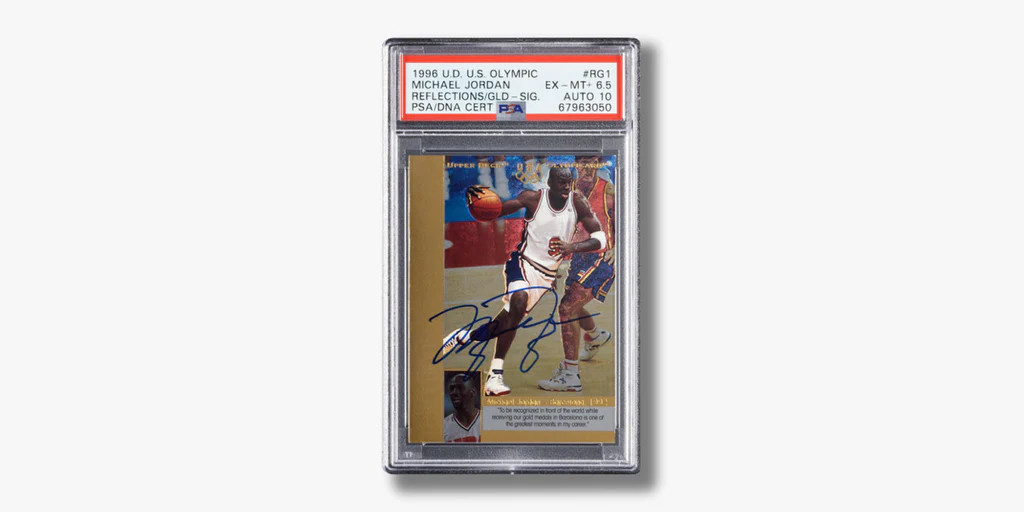 Bird/Magic/Erving card in a Guard TCG sleeve