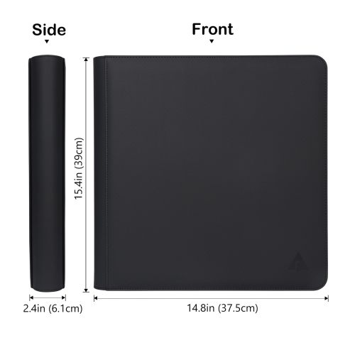 12-Pocket Toploader Binder Trading Card Collector Album PU Material Fit for TCG Card Trading