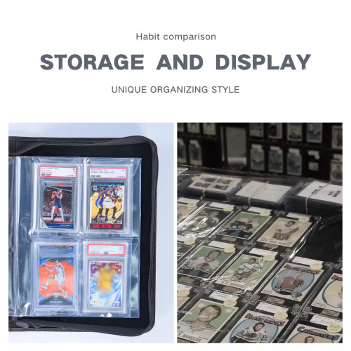 Graded Card Binder Holds 60 Slabs Premium Trading Card Binder for 6-Pocket Graded Card Binder
