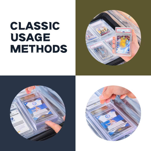 Graded Card Binder Holds 60 Slabs Premium Trading Card Binder for 6-Pocket Graded Card Binder