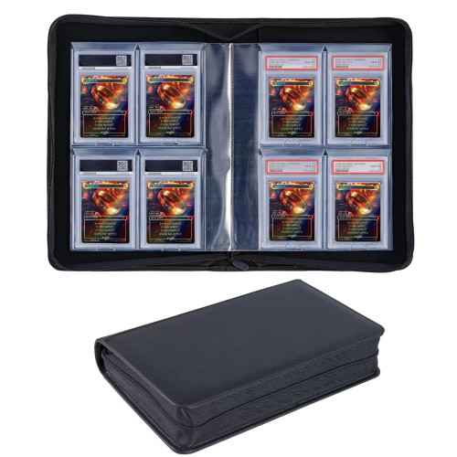 Graded Card Binder Holds 60 Slabs Premium Trading Card Binder for 6-Pocket Graded Card Binder