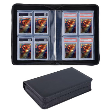 Graded Card Binder Holds 40 Slabs Premium Trading Card Binder for 4-Pocket Graded Card Binder Graded Card Binder Holds 40 Slabs Premium Trading Card Binder for 4-Pocket Graded Card Binder
