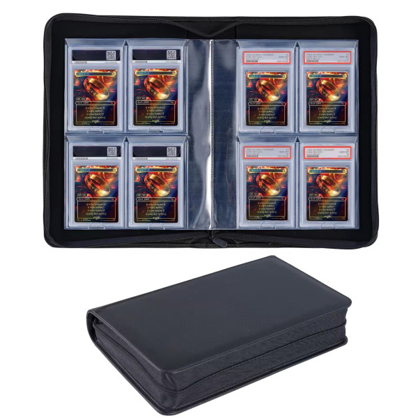 Graded Card Binder Holds 60 Slabs Premium Trading Card Binder for 6-Pocket Graded Card Binder