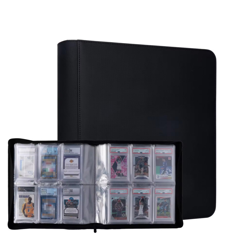 Graded Card Binder Holds 60 Graded Slab Premium Trading Card CGC CSG FGS FCG BGS 6 Pocket Graded Card Binder