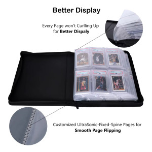 Graded Card Binder Holds 60 Graded Slab Premium Trading Card CGC CSG FGS FCG BGS 6 Pocket Graded Card Binder