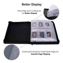 Graded Card Binder Holds 60 Graded Slab Premium Trading Card CGC CSG FGS FCG BGS 6 Pocket Graded Card Binder