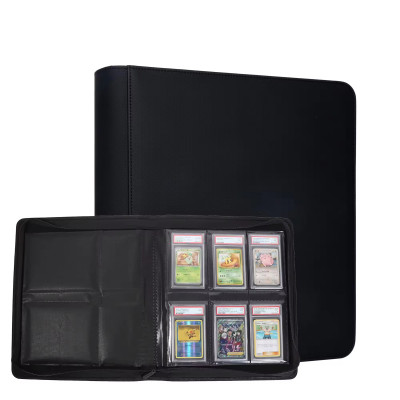 Graded Card Binder Holds 60 Graded Slab Premium Trading Card CGC CSG FGS FCG BGS 6 Pocket Graded Card Binder
