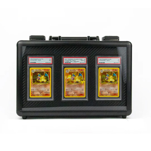 3 slot card storage case with display  for BGS SGC Graded Slab