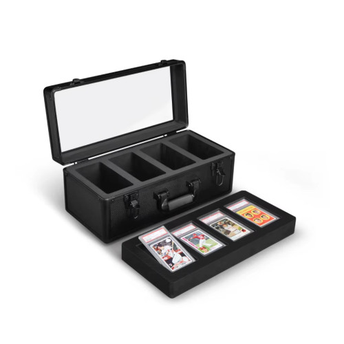 4 slot card storage case with display  for BGS SGC Graded Slab