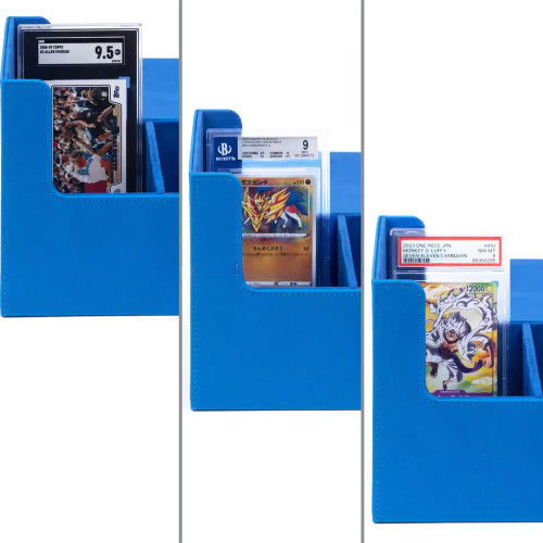 Card Deck Box PU Leather for 20 Graded Card Slab Storage Case