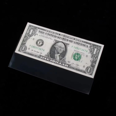 Customizable Polypropylene Paper Money Currency Banknote Sleeves for Collectors Bill Dollar Protector
