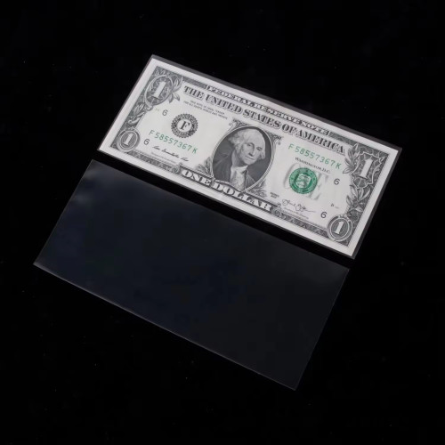 Customizable Polypropylene Paper Money Currency Banknote Sleeves for Collectors Bill Dollar Protector