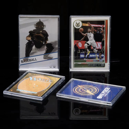 35pt Sports and Trading Cards Slab Ultra Clear Pro Fit Design Case Storage Sport Baseball Mini Snap Card Holder