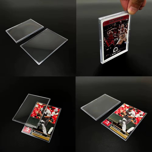 35pt Sports and Trading Cards Slab Ultra Clear Pro Fit Design Case Storage Sport Baseball Mini Snap Card Holder