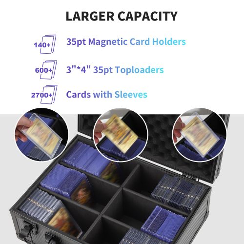 Toploader Storage Box for 3" X 4" 35pt Rigid Card, Sports Card Storage Boxes for Trading Cards, Top Loaders Card Holder