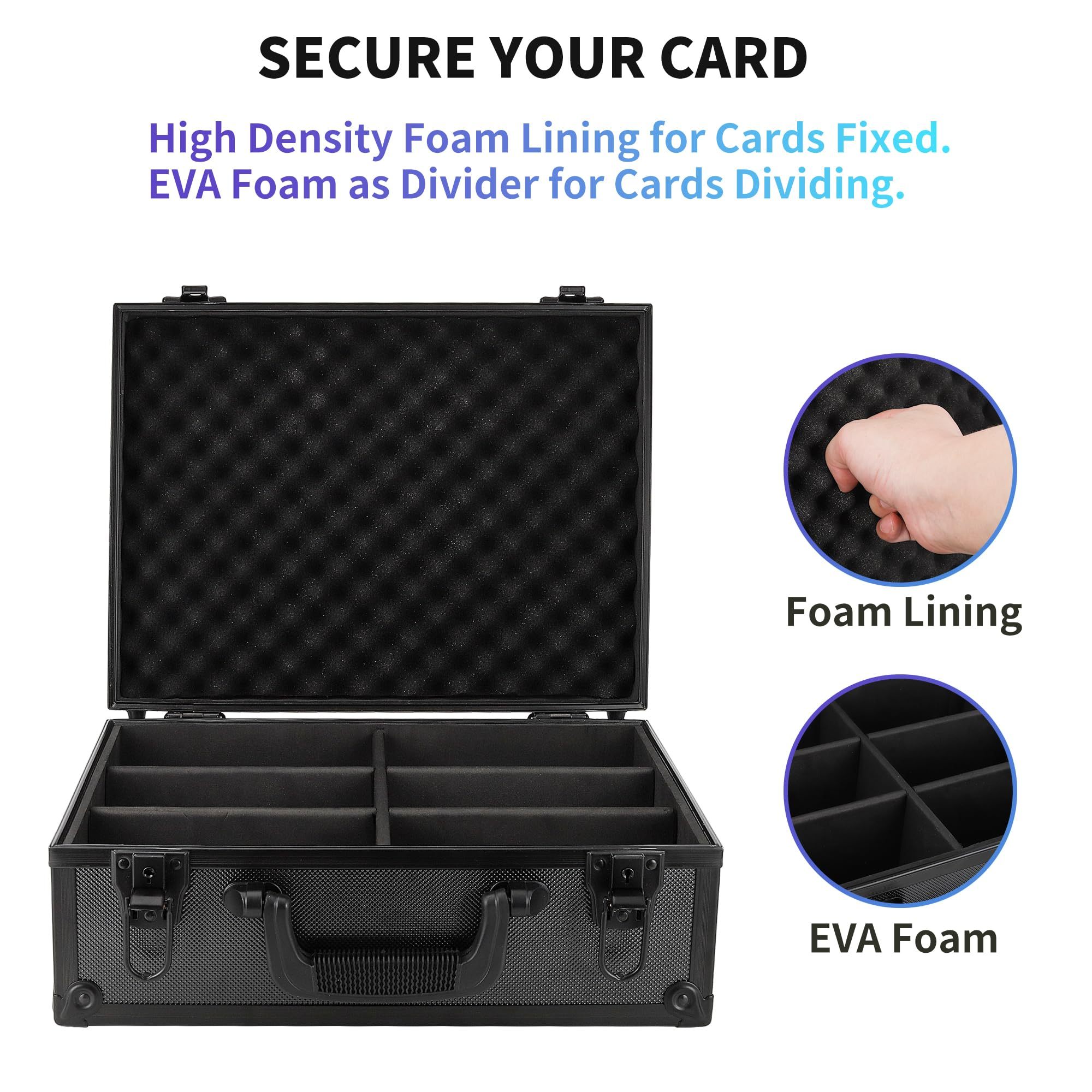 EVA foam protected graded card storage case