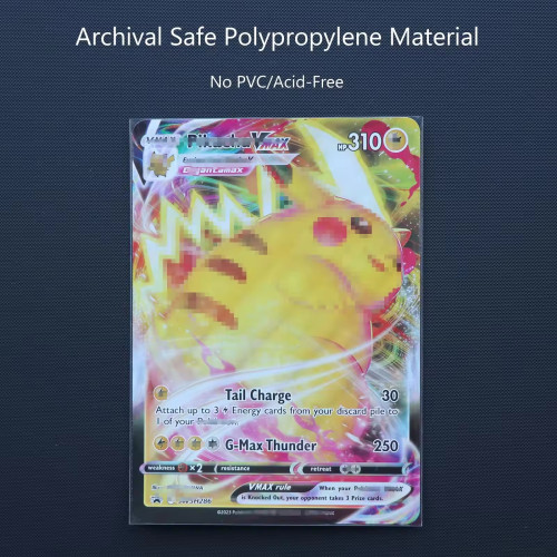 Tcg Jumbo Pokemon Card Sleeves Size L:5.4 X 7.4 Inch - Card Sleeves for Oversized TCG Trading Cards