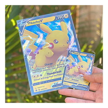 Tcg Jumbo Pokemon Card Sleeves Size L:5.4 X 7.4 Inch - Card Sleeves for Oversized TCG Trading Cards Tcg Jumbo Pokemon Card Sleeves Size L:5.4 X 7.4 Inch - Card Sleeves for Oversized TCG Trading Cards
