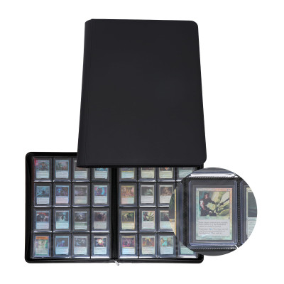 Baseball Game Trading Collector Leather Photo Albums Card Binder Holds Protectors 16 Pocket Trading Card Toploader Binder