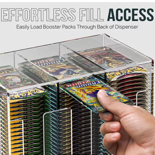 Acrylic Booster Pack Dispenser Box for Game Store & Retail Display