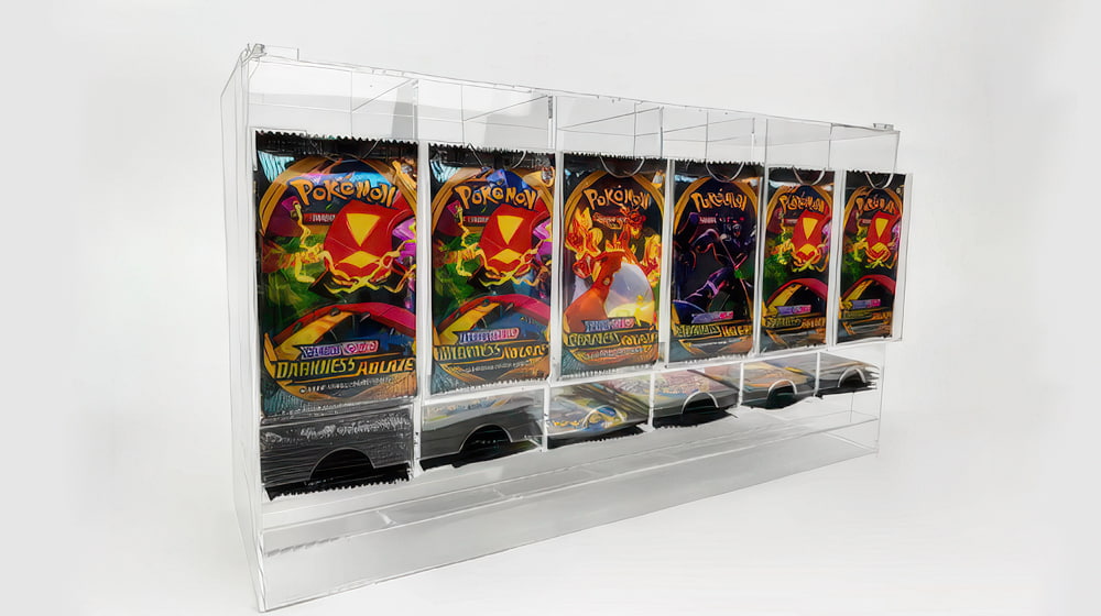 6 Slot Acrylic Booster Pack Dispenser