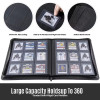 Semi-Rigid Card Saver Collectors Binder Holds 360 Cards 9 Pocket Trading Leather Photo Albums