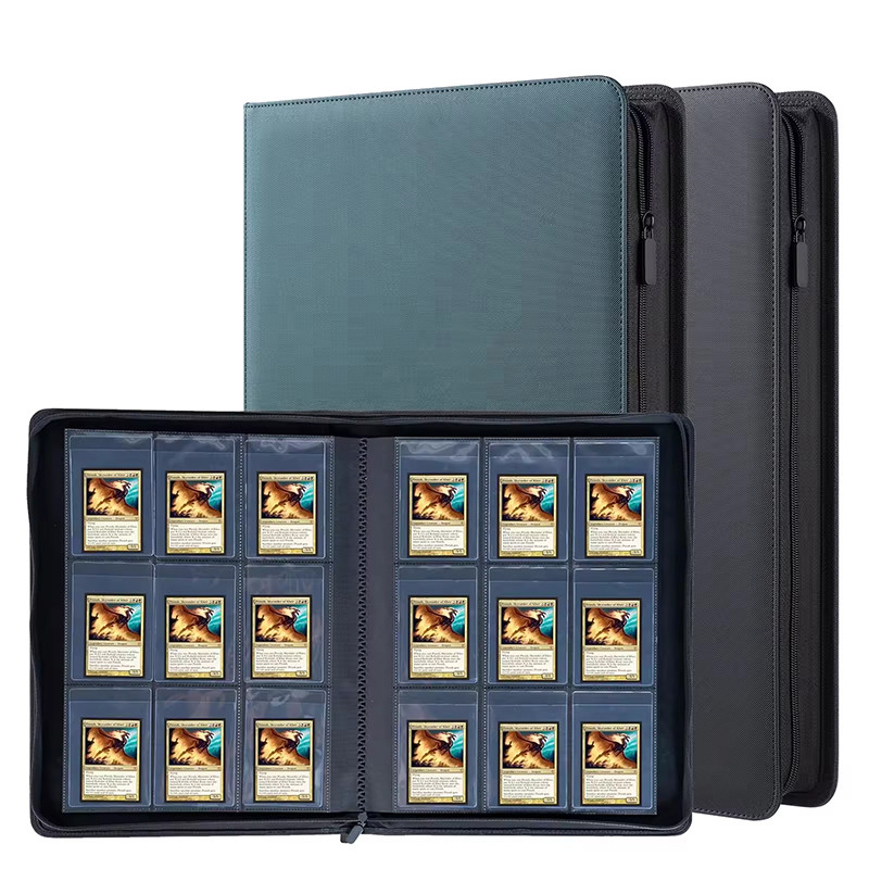 Semi-Rigid Card Saver Collectors Binder Holds 360 Cards 9 Pocket Trading Leather Photo Albums