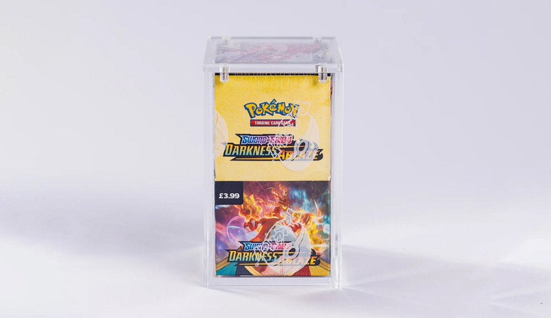 Acrylic Display Case for Pokémon Half Booster Box – UV Resistant Collector Protector
