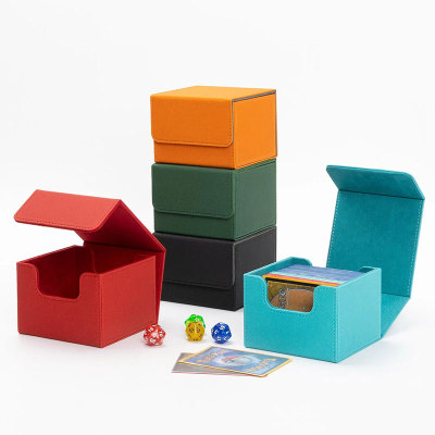 Deck Box for 133 Double-Sleeved Tcg Cards Magnetic Closure & Microfiber Inner Lining for Secure Storage