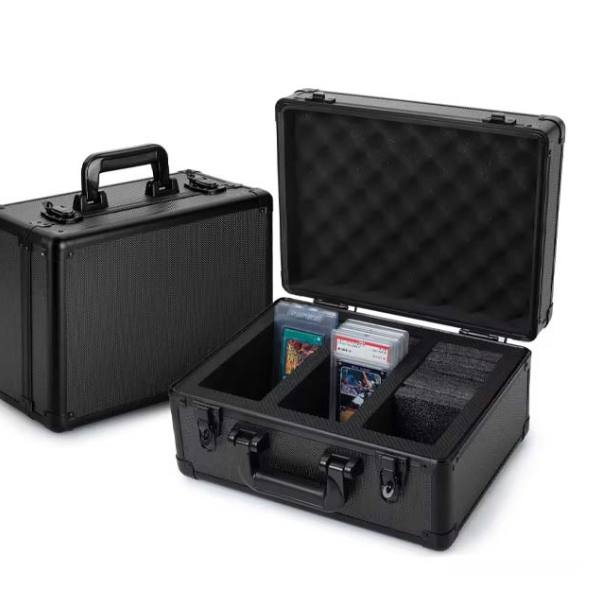 Trading Card Storage Box — Magnetic Card Holder Aluminum Frame Case for Pokémon TCG & Graded Cards