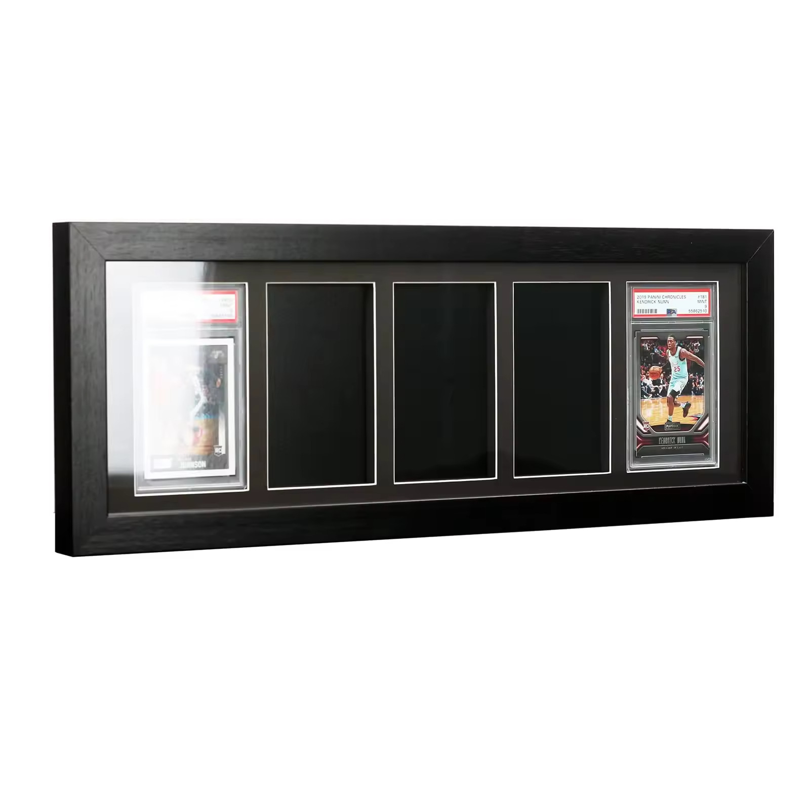 Wall mount card display and shelving ideas for a graded card slab collection at home