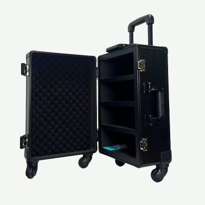 Graded Card Storage Box, 105+ 4 Row Sports Card Case with Portable Handle, Password Lock, No Flake EVA+ Foam, for FGS BGS & SGC