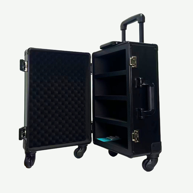 Graded Card Storage Box, 105+ 4 Row Sports Card Case with Portable Handle, Password Lock, No Flake EVA+ Foam, for FGS BGS & SGC