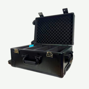 Graded Card Storage Box, 105+ 4 Row Sports Card Case with Portable Handle, Password Lock, No Flake EVA+ Foam, for FGS BGS & SGC