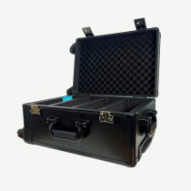 Graded Card Storage Box, 105+ 4 Row Sports Card Case with Portable Handle, Password Lock, No Flake EVA+ Foam, for FGS BGS & SGC