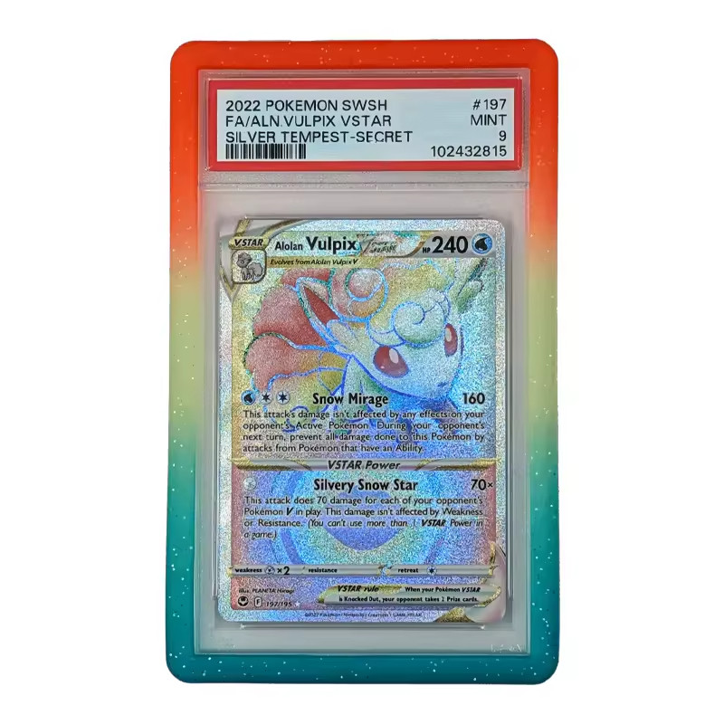 graded card slab protected by a slab bumper frame