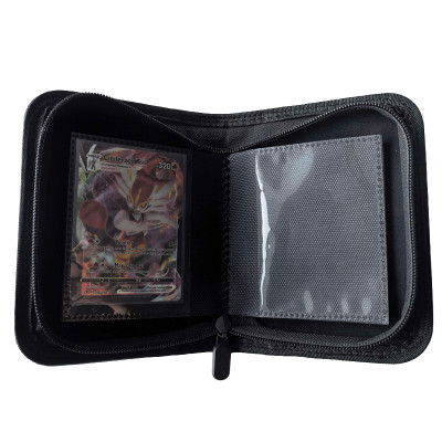 40 Pocket Trading Card Binder Single Pocket Card Album Zipper Storage Holder for Pokemon TCG MTG Sports Cards Collection