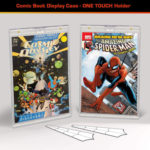 Magnetic Snap Comic Book Frame - Clear PS Case, Dual Magnet Closure, Fits 7.1" x 10.9" Bagged & Boarded Comics