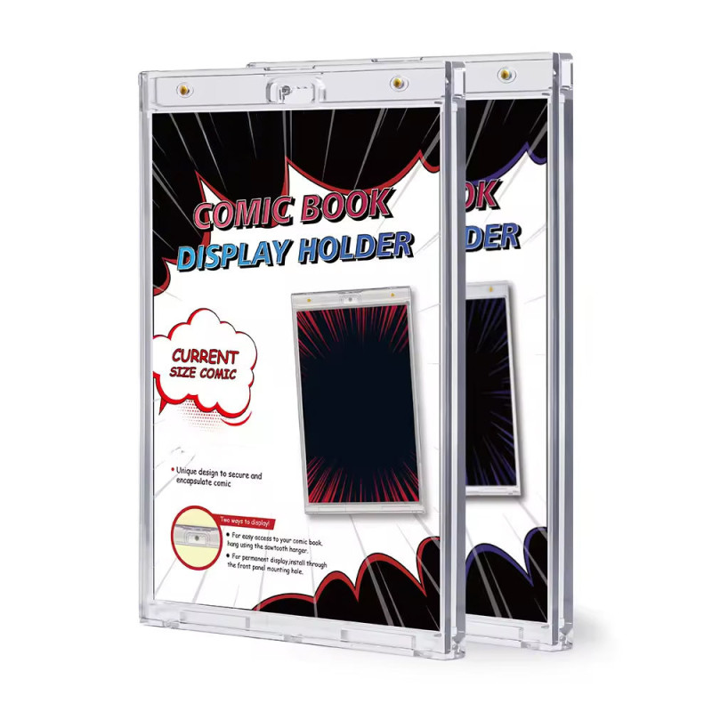 Magnetic Snap Comic Book Frame - Clear PS Case, Dual Magnet Closure, Fits 7.1" x 10.9" Bagged & Boarded Comics
