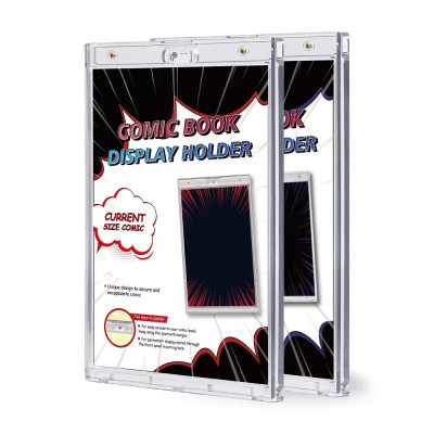 Magnetic Snap Comic Book Frame - Clear PS Case, Dual Magnet Closure, Fits 7.1" x 10.9" Bagged & Boarded Comics