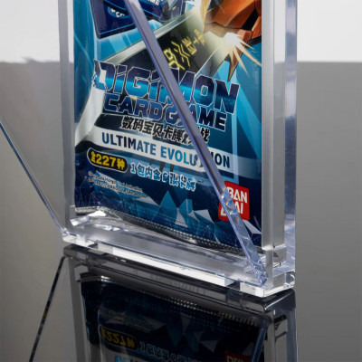 Magnetic Snap Booster Pack Holder - Clear PS Display Case with Dual Magnet Closure, Fits Standard English Size Trading Card Packs (Pokemon / MTG / Yu-Gi-Oh Compatible)