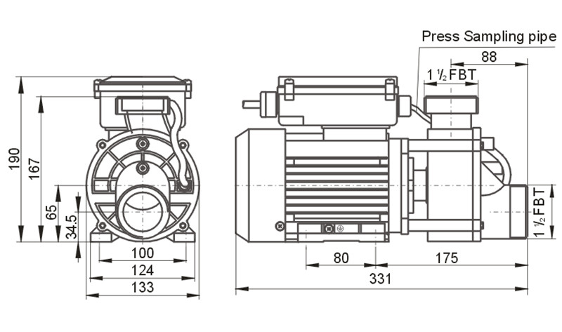 Bathtub Whirlpool Water Pumps Manufacturers