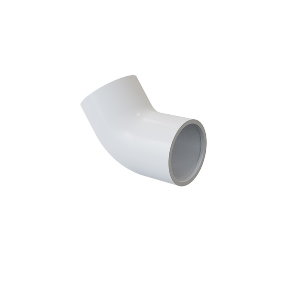 Bathtub Connector PC-0004 Bulk Supply | PVC Elbow 45 Degree Fitting for Whirlpool Bathtub | Support OEM and ODM