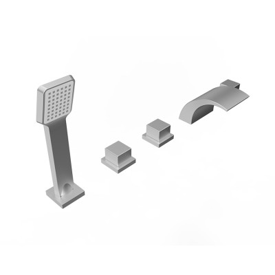 Bathtub Faucet Set  LT-572 | Bulk Supply Multi-function Faucet Set with Brass Hand Shower and Waterfall