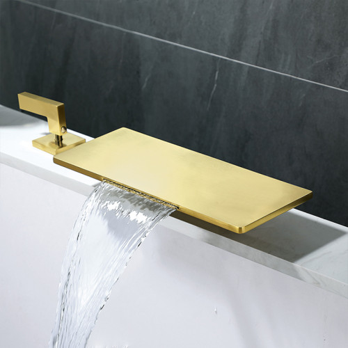 Bathtub Faucet Set LT-1339 | Brass Luxury Gold Color Finished Shower Faucet Perfect for Hydrotherapy Tub