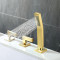 Bathtub Faucet Set LT-1339 | Brass Luxury Gold Color Finished Shower Faucet Perfect for Hydrotherapy Tub | Direct Sale from Factory
